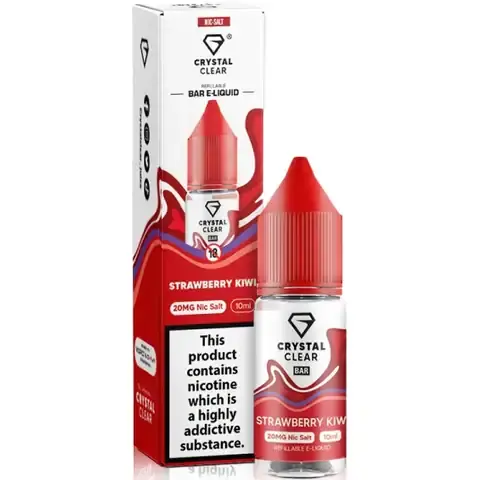 Strawberry Kiwi Nic Salt E-Liquid by Crystal Clear Bar Salts 10ml - 10mg